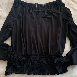 Guess Black Cold Shoulder Blouse